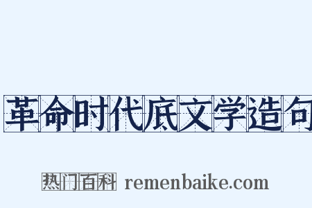 革命时代底文学造句是什么意思的图片